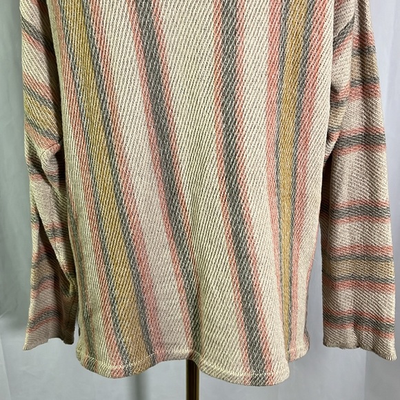 Rip Curl Sand Multicolor Striped My Tide Lace Up Poncho Hoodie - Picture 14 of 16